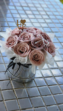 Load image into Gallery viewer, Silver Bucket of Roses (Pink Soap Roses)